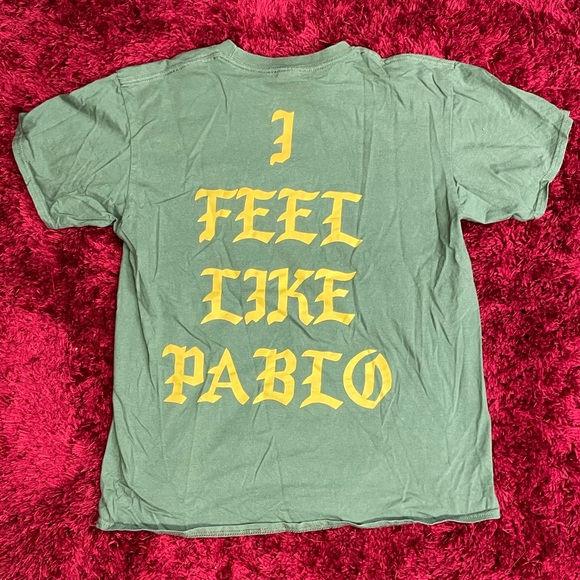 Yeezy Other - Kanye West Amsterdam I Fee Like Pablo Tour Shirt Album Medium Large Green